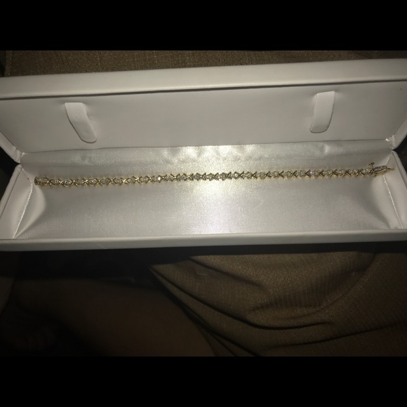 10K gold 3 carats of natural diamond bracelet - Picture 3 of 8
